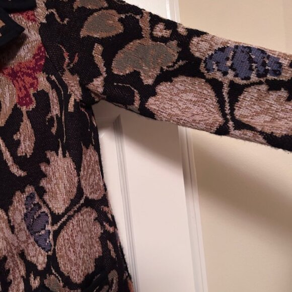 Peruvian Connection Jacquard Knit Coat Womens Long Duster Cardigan Sweater LARGE - Picture 7 of 8